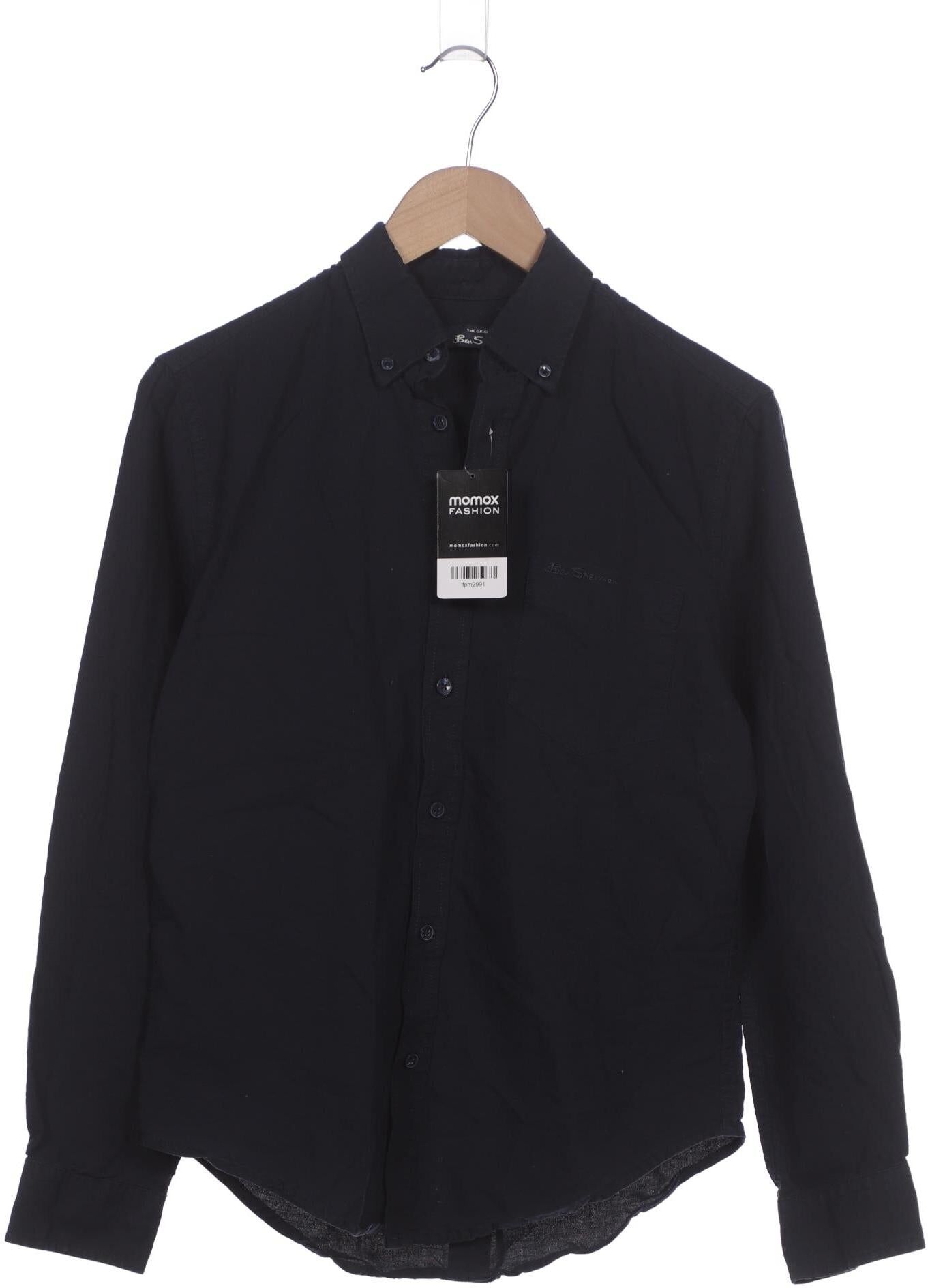 Ben Sherman Herren Hemd, Marineblau, Gr. S, Baumwolle - Second Hand