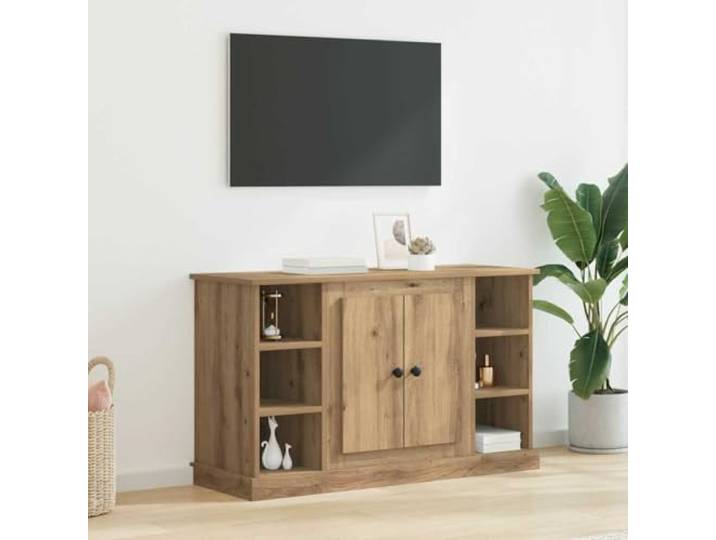 HEFZGDB Klassisches Sideboard aus Holzwerkstoff mit zeitlosem Design in Artisan-Eiche, viel Stauraum für Alltagsgegenstände und Deko, praktisches Sideboard mit Türen und glatter Oberfläche