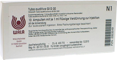 WALA Heilmittel GmbH TUBA AUDITIVA GL D 30 Ampullen 10X1 ml 03353549