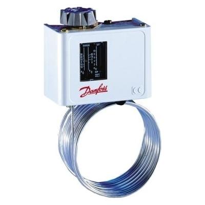 Danfoss Termostat KP61 temperaturområde -30 - 15 °C Føler laengde = 5m IP30 IP44 med topdaeksel (060L110166)