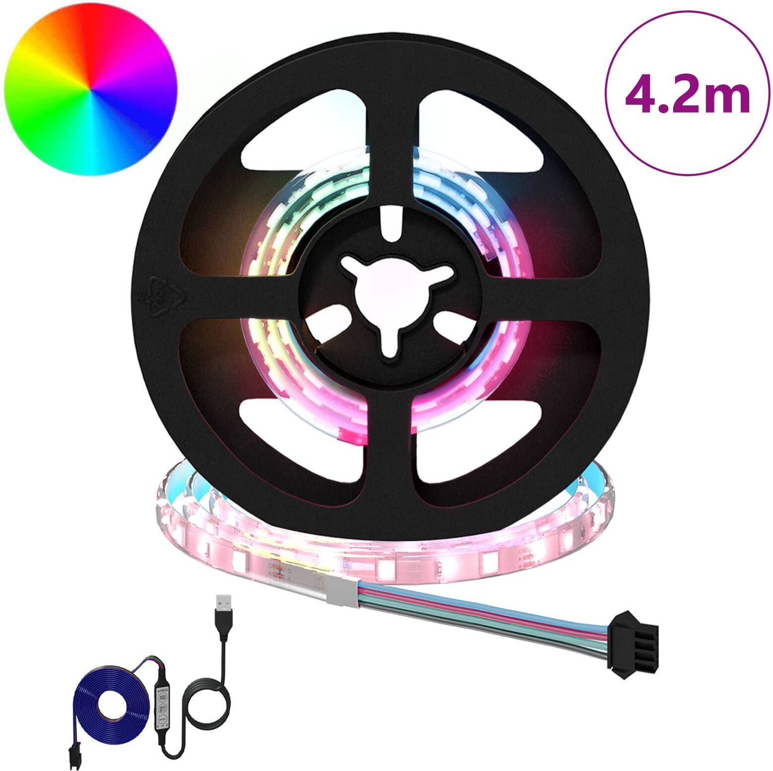vidaXL Bande LED 12 pc Noir et Transparent Cuivre et plastique