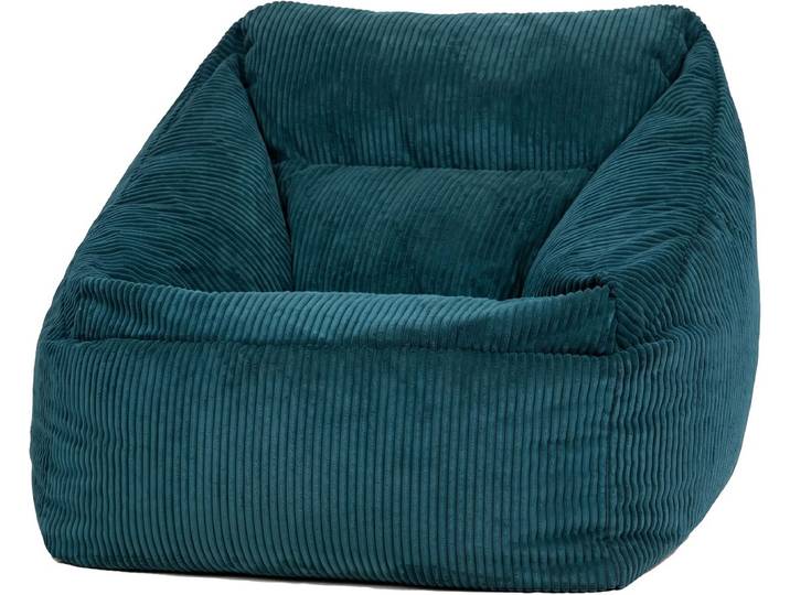 icon - Natalia XL Zitzak Fauteuil - Ribfluweel - Blauwgroen