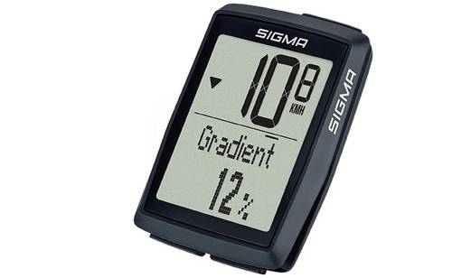 Sigma BC 14.0 WR Fahrradcomputer Kabelübertragung mit Radsensor, mit Vollgrafikdisplay