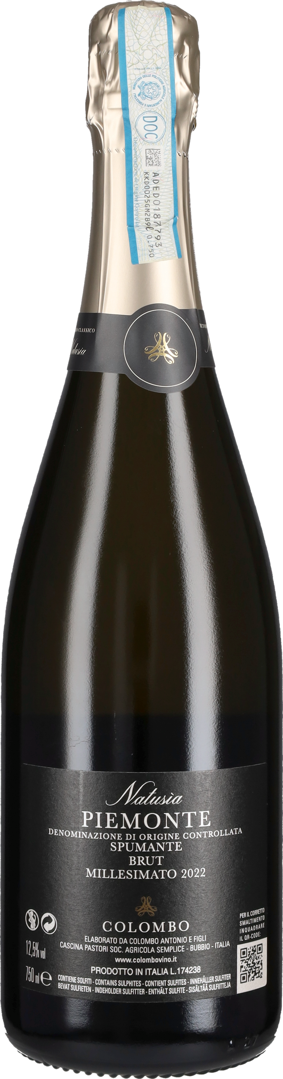 Cascina Pastori Colombo Spumante Metodo Classico Brut Blanc de Blancs 'Natusia' Cascina Pastor