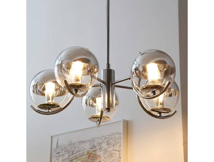 Plafonnier LED Chromé au Design Créatif Moderne, Luminaire Décoratif d'Nik, Idéal pour une Chambre à Coucher, un Restaurant ou une Exposition d'Art