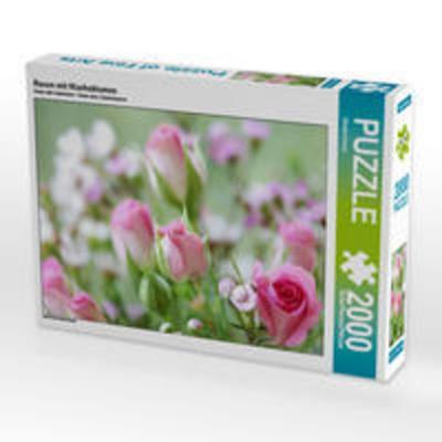 CALVENDO Puzzle Rosen mit Wachsblumen | 2000 Teile Lege-Größe 90x67cm Foto-Puzzle für glückliche Stunden