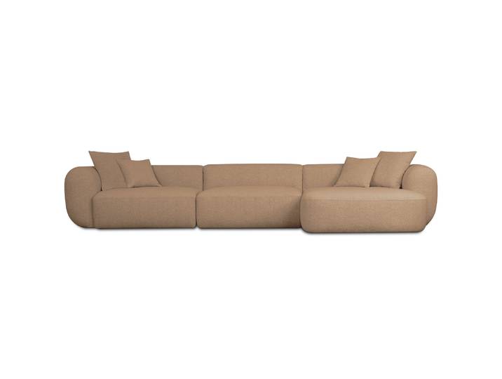 Modulares Ecksofa Baomi, groß, L-förmig, rechtsseitig, senfgelber