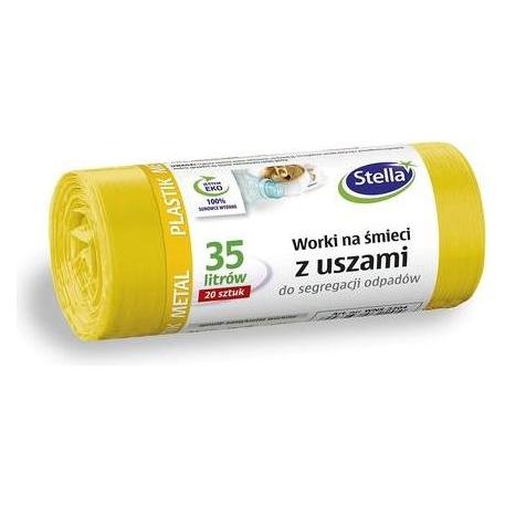 Staples Stella 032204 Müllsäcke mit Griffen für die Trennung von Metall, Plastik und Kunststoff (20x, 35 l) (41040727)
