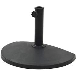 Helloshop26 - Halbkreisförmiger Sonnenschirmständer aus Kunstharz 38 und 48 mm Durchmesser 9 kg Schwarz
