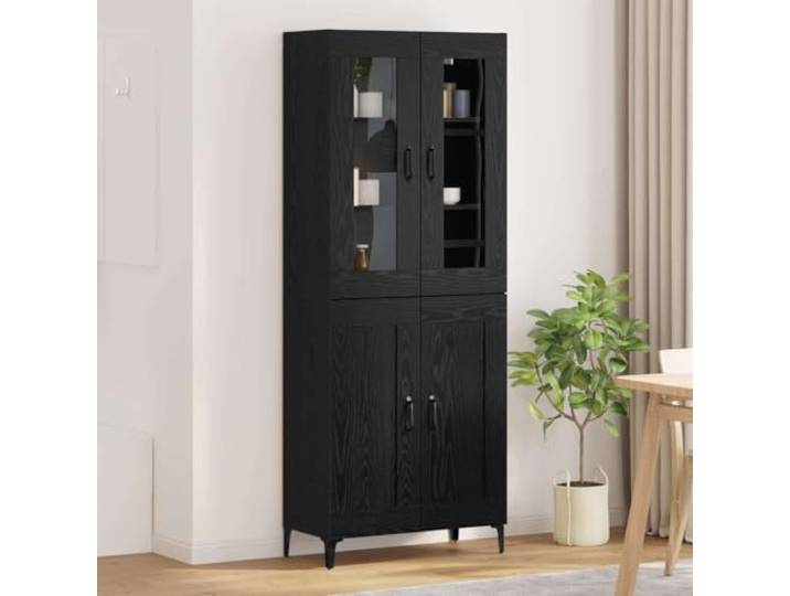 HEFZGDB Modernes Highboard für Esszimmer und Wohnraum, stilvolles Möbelstück mit Regalbrettern und hochwertigen Glastüren in klarem Design, praktisches Hochboard zur Aufbewahrung