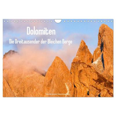 Dolomiten - Die Dreitausender der Bleichen Berge (Wandkalender 2026 DIN A4 quer), CALVENDO Monatskalender
