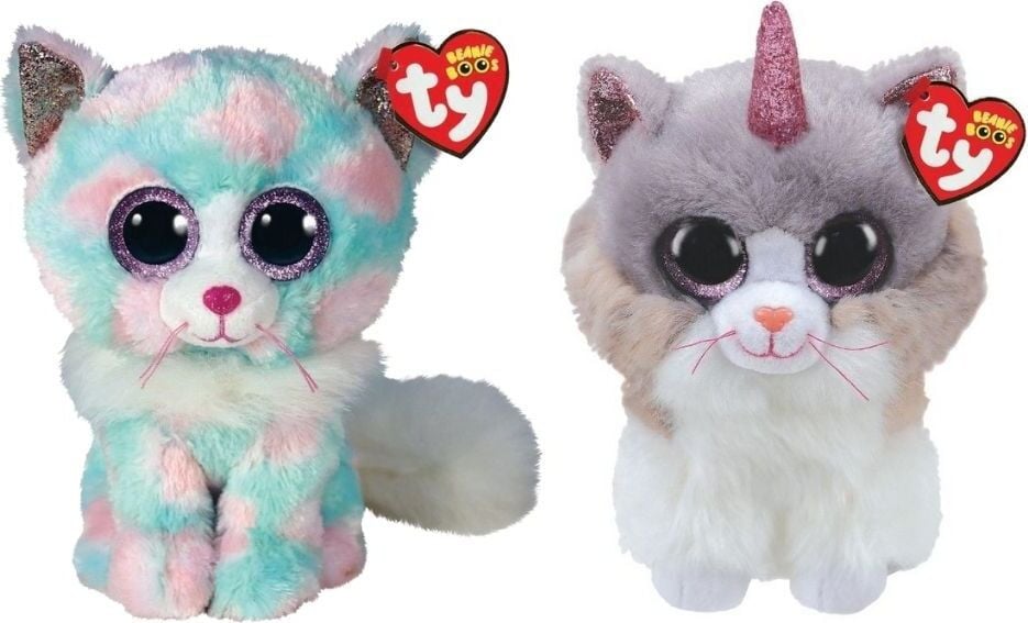 TY Beanie Buddy Pluche Dieren Opal Kat & Asher Kat