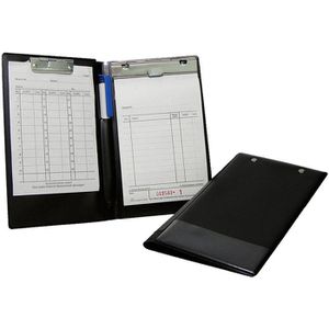 Wedo Klemmbrettmappe 57101, 12 x 18,5cm, Kunststoffbezug, mit Stiftehalter, schwarz