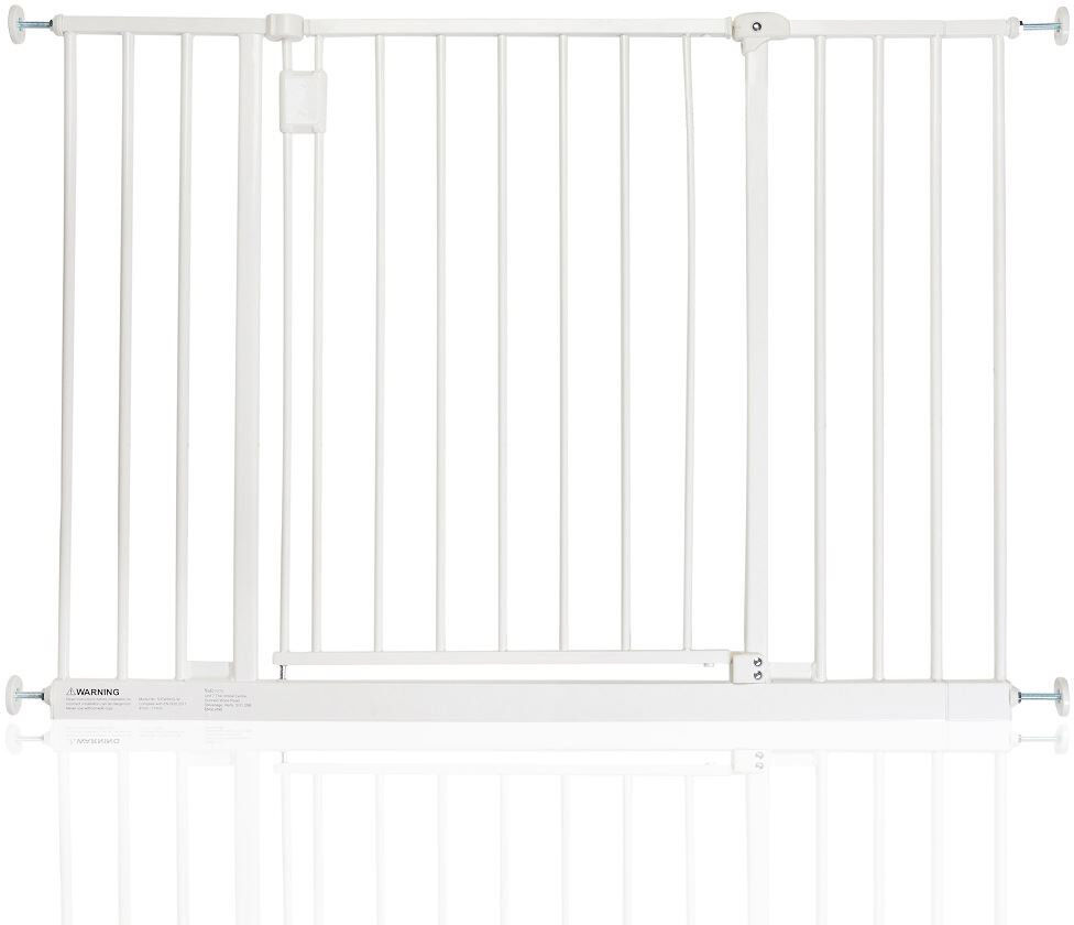 Latitude Run Atso Metal Pressure Mounted Pet Gate White 103-109 cm