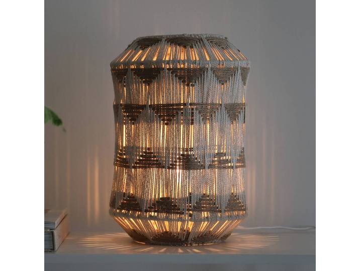 Markslöjd Tischlampe Ano, creme / amber, für Wohn- / Esszimmer, Textil / Stoff / Seide