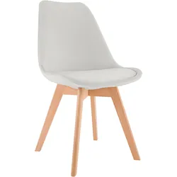 CLP Stuhl Linares Samt   Farbe: hellgrau, Material: Samt