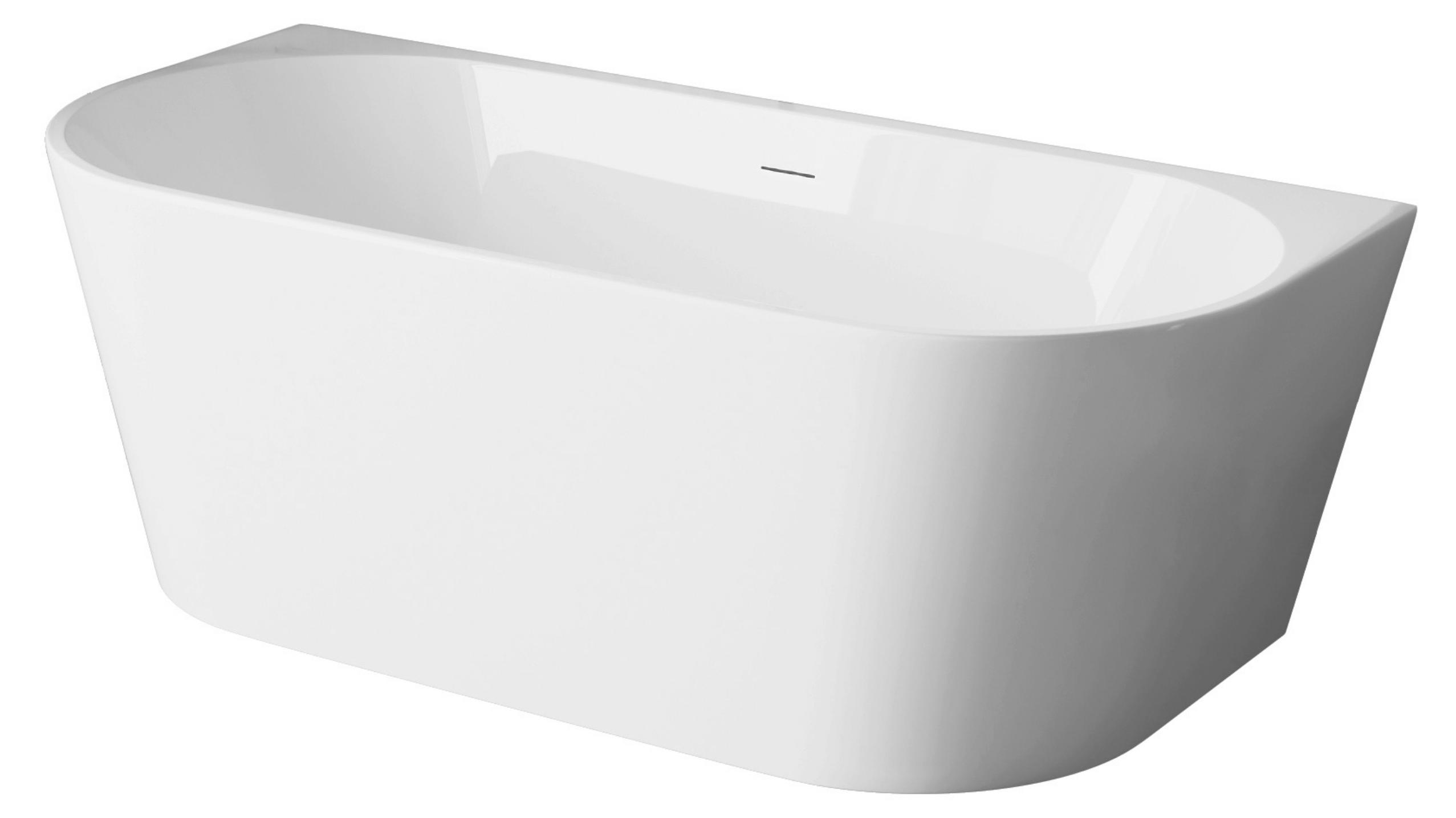BALNEO Wandbadewanne VIVA 150 x 75 cm Weiß No Rim