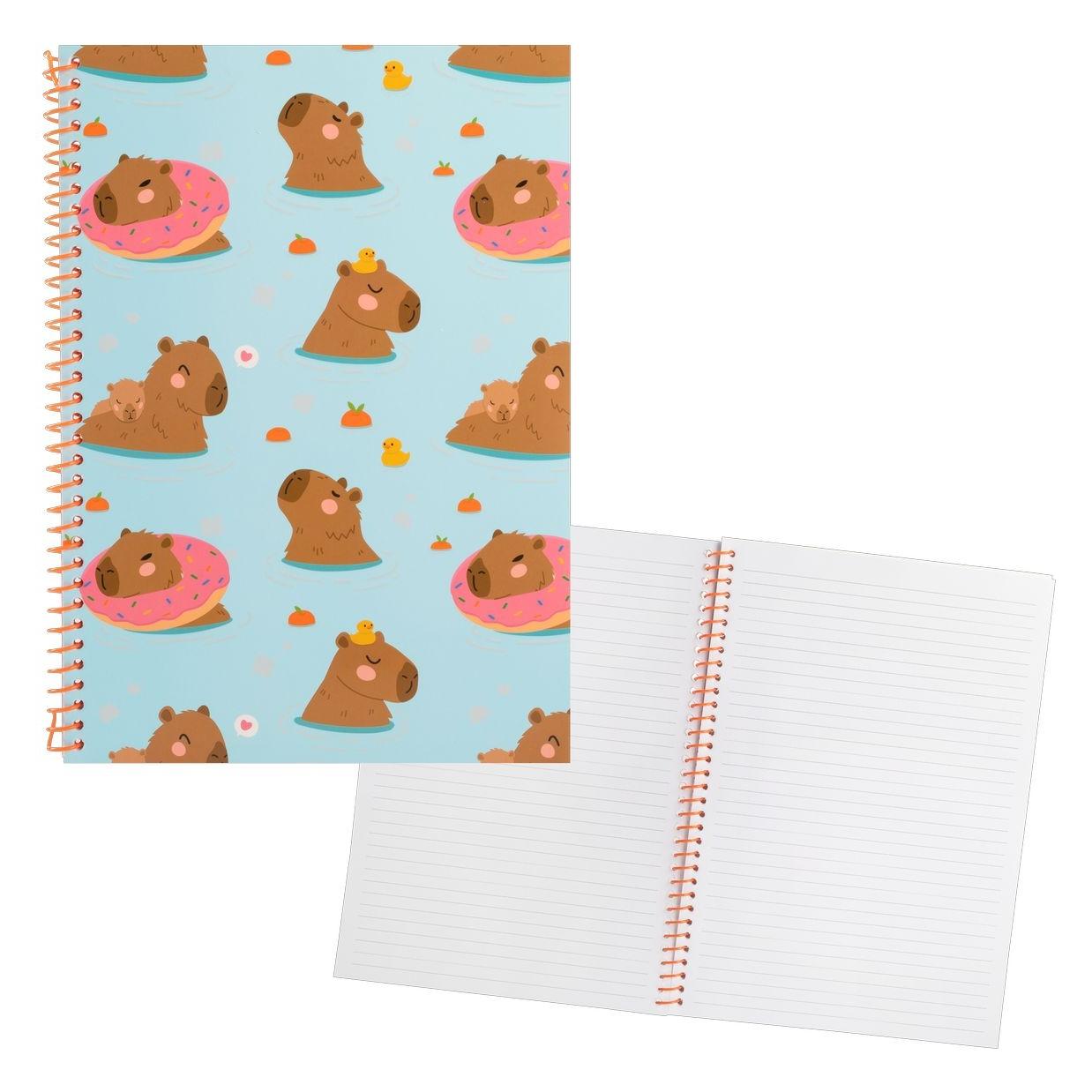 Idena Spiralblock Capybara liniert 80 Blatt 80g/m² DIN A4 (A4, Liniert) (72023634)