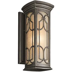 Elstead Lighting, Gartenbeleuchtung, Franceasi Aussen-Wandleuchte E27 46cm Ältere Bronze IP44 (E27, IP44)
