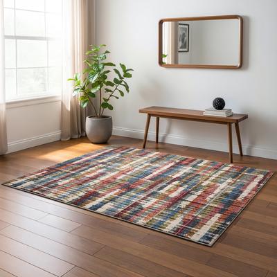 Style Haven Tobias Modern Abstract Grid Multi-colored Area Rug