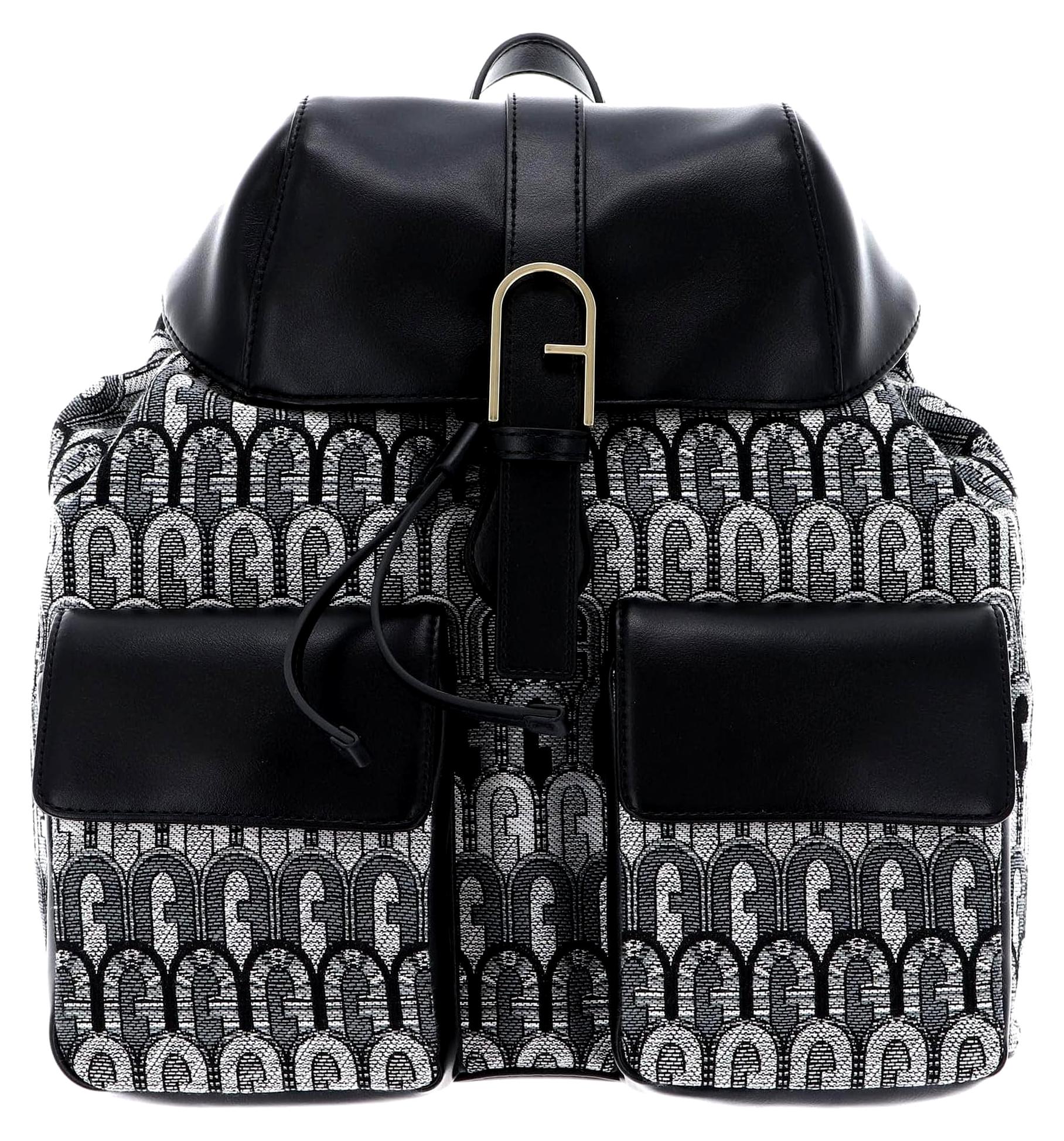 Freizeitrucksack Rucksack Flow Backpack Toni Grigio + Nero schwarz weiß