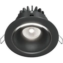 Technical Einbauleuchte Yin Aluminium Schwarz DL031-L12W4K-B mit IP 20