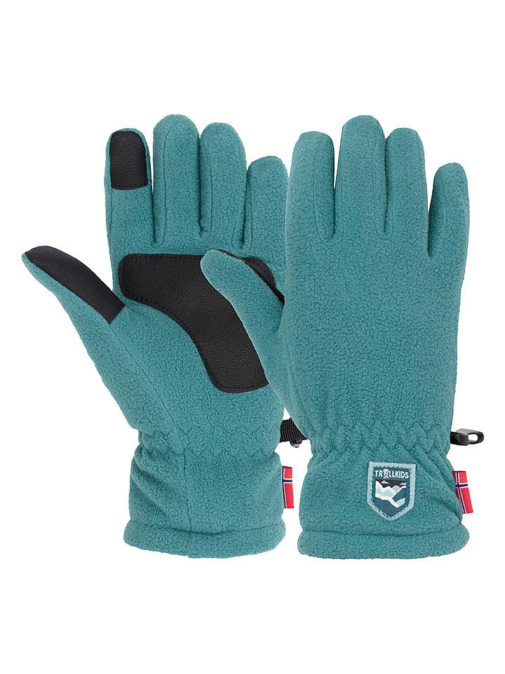 Trollkids Fleece-Handschuhe "Eikedalen" in Türkis - 3