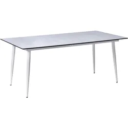 GARTENTISCH 180/90 cm Steinoptik Hellgrau Tolentino