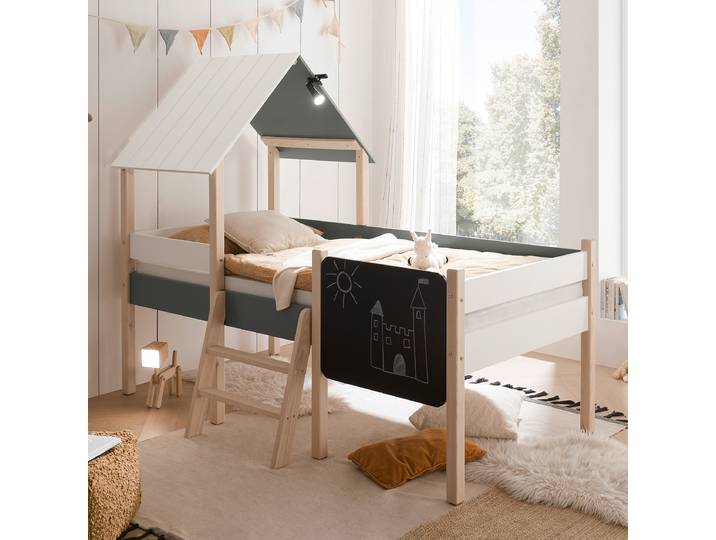Lit cabane Pazzera 90 x 200cm Blanc