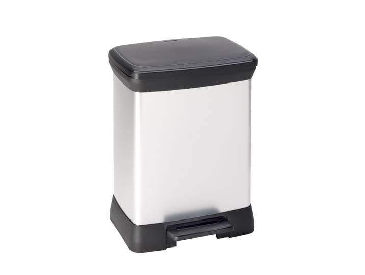 CURVER Poubelle de tri DECO BIN DUO 10 + 18L Noir / Argent