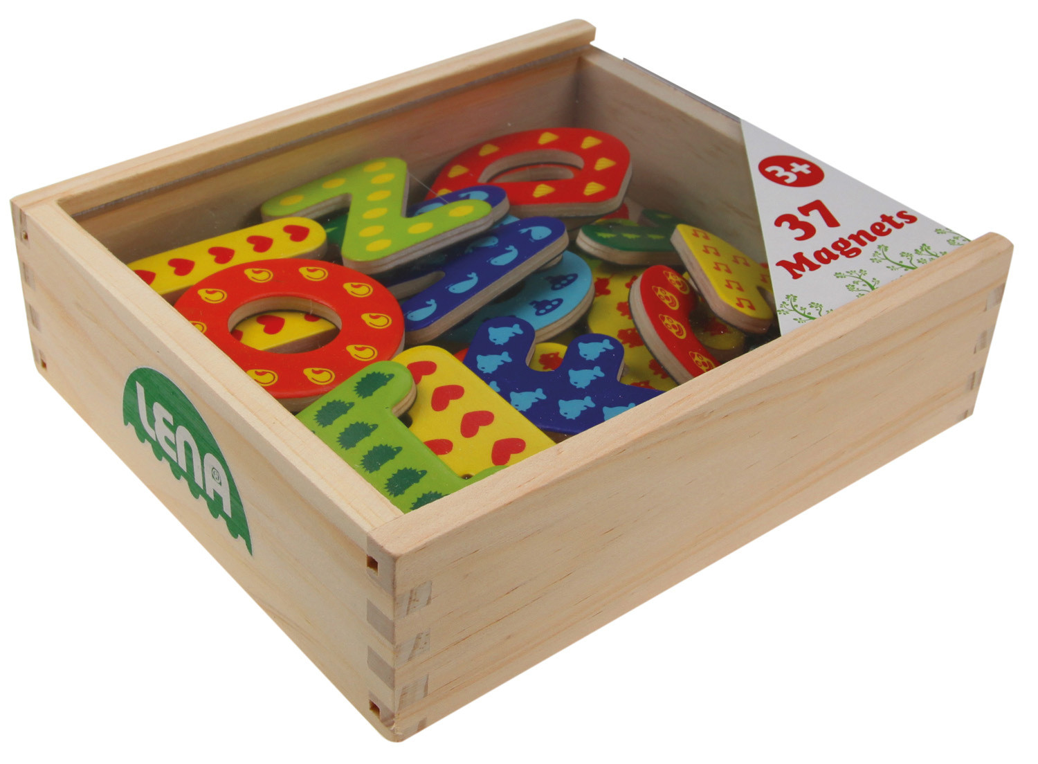 Lena houten magnetische letters