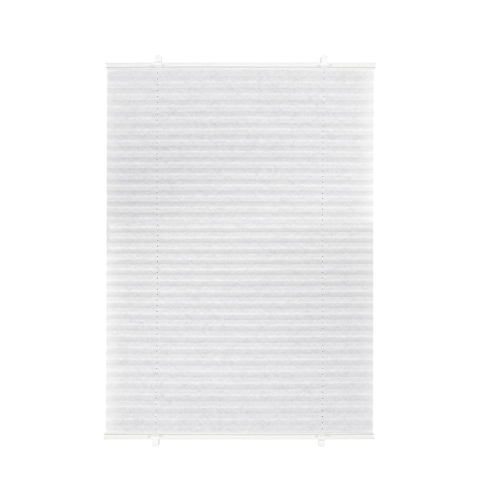 Ondeco Plissee Prompt ohne Bohren Basic mit Klemmträger Sonnenschutz Lichtschutz Klemmfix Farbe: Weiß, Größe: 70x130 cm