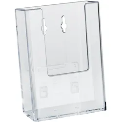 Prospekthalter Wand/ Stand, Polystyrol, Taymar 1 x Hochformat | 1/3 A4, PS, transparent