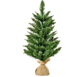 HOMCOM Weihnachtsbaum für Tisch 0,6 m Kunsttanne 70 Zweige Grün Ø44 x 60H cm