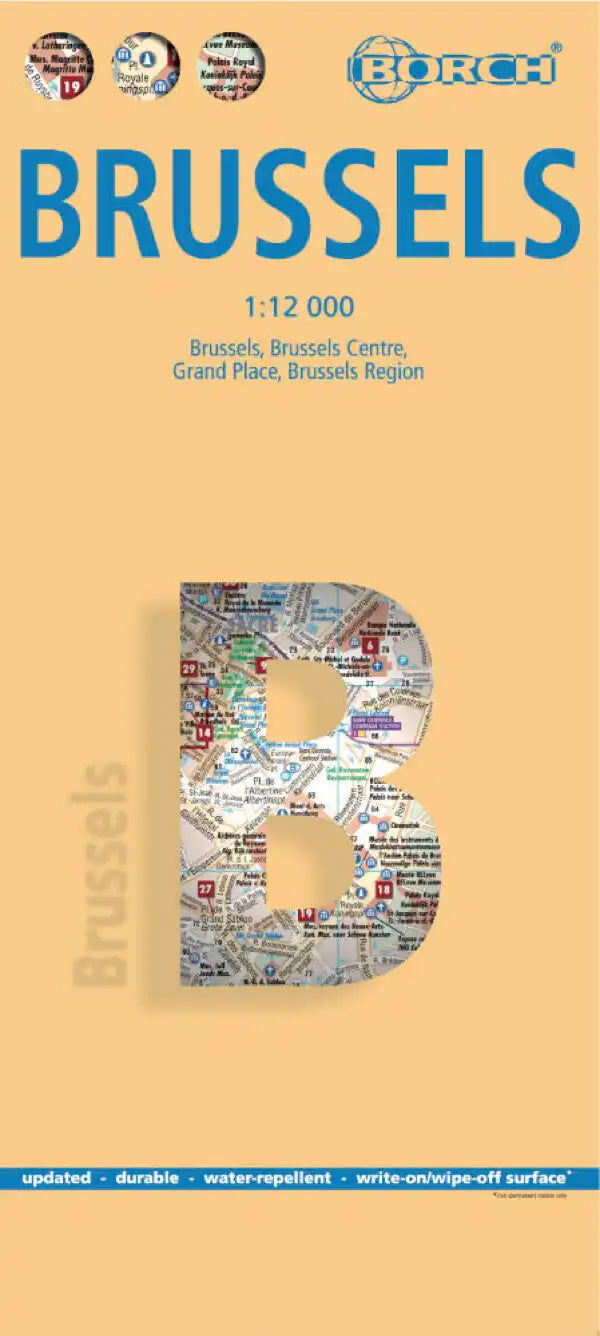Plan plastifié - Bruxelles   Borch Maps