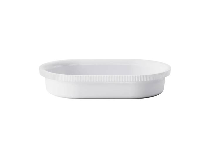 Georg Jensen Plat à four ovale Bernadotte 20,1x31,6 cm Blanc