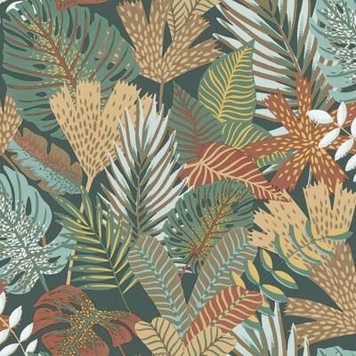 Veer Decor Jungle Canopy Navy Peel & Stick Wallpaper