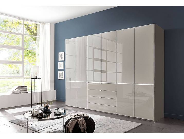 Drehtürenschrank 295 x 216cm Grau/Sandgrau