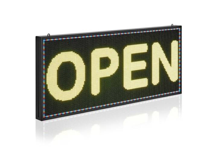 VEVOR Enseigne Lumineuse LED Programmable 99x41\,2 cm\, Panneau d’Affichage Numérique Couleur Pleine P6\, GIF à Motifs de Texte Personnalisés\, Commande Bluetooth\, Information Publicitaire Publicité