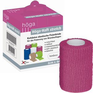 Höga Fixierbinden Haft Stretch, himbeer, selbsthaftend, reißbar, 4m x 6cm