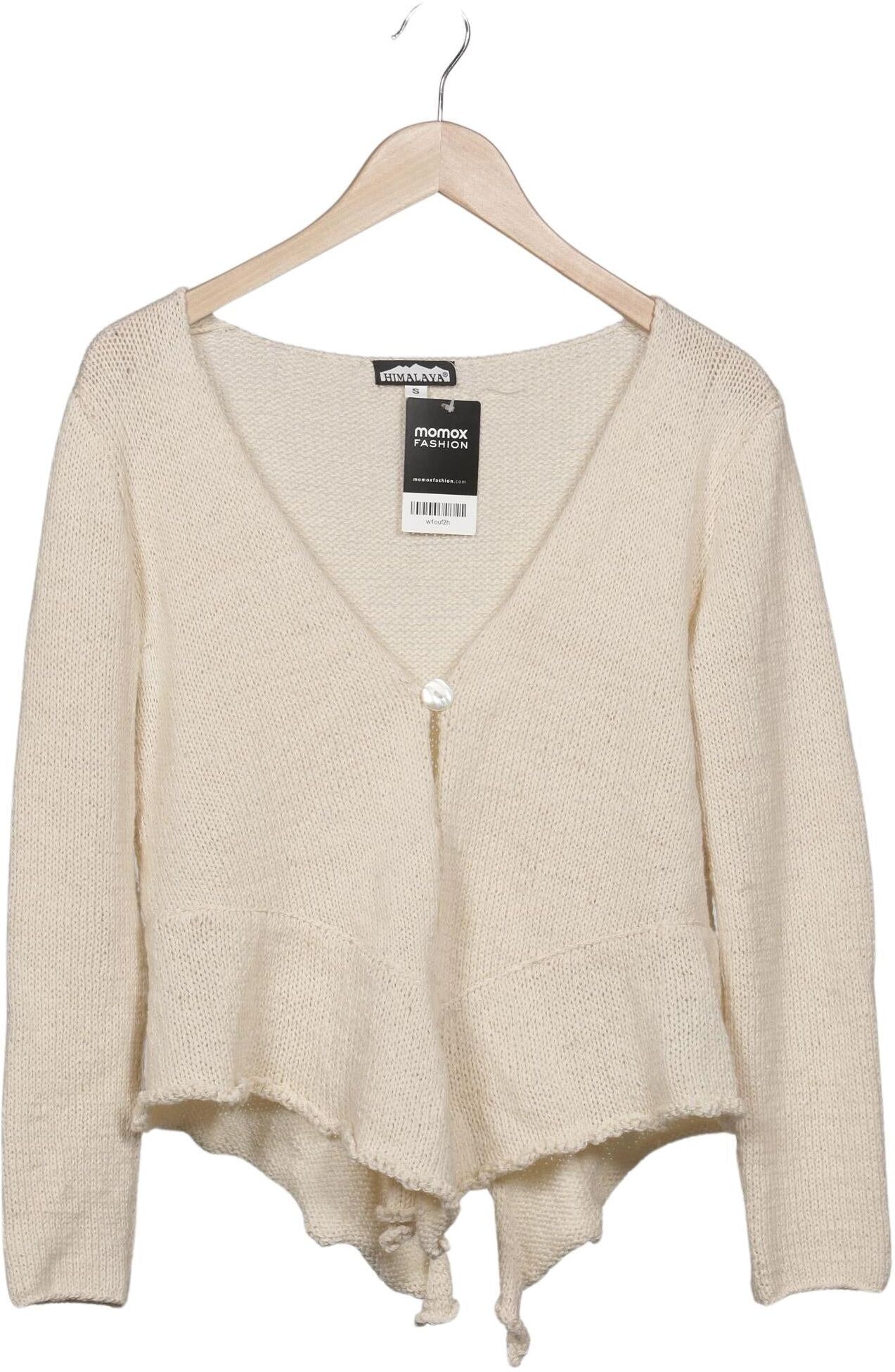 Himalaya Damen Strickjacke, Beige, Gr. S, Schurwolle / Seide - Second Hand