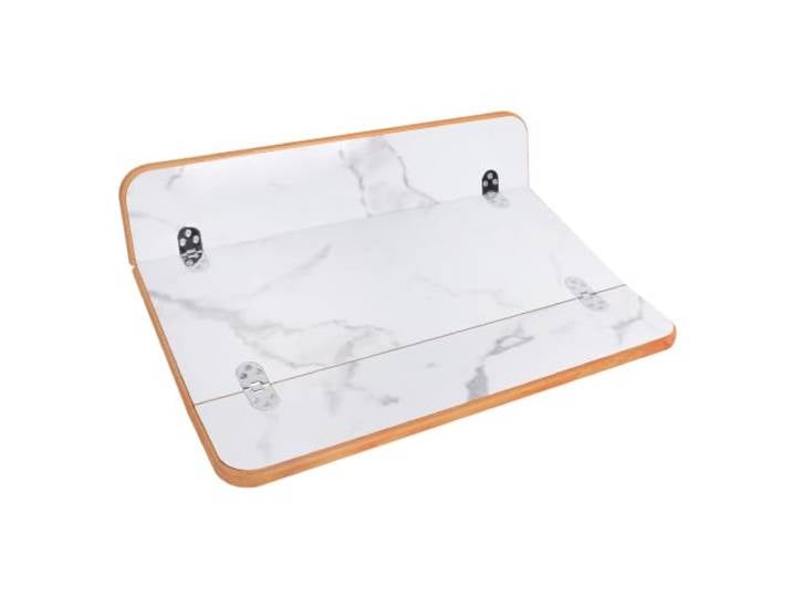 KAMRVLAAI Klappbare Wohnmobil-Tischplatte, platzsparendes Ersatzbrett Baltisches Birkensperrholz, 59,4 x 48 cm offen, 59,4 x 23,9 cm gefaltet, Marmor-Tintenoberfläche, Wohnmobil, Wohnmobil, Boot