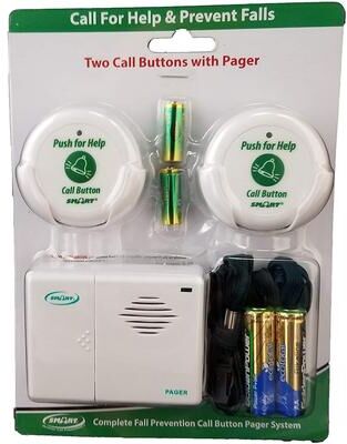 Smart Caregiver Wireless Pager with 2 Call Buttons