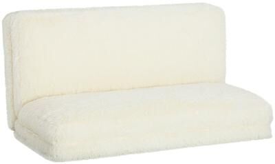 HOMCOM Bean Bag Floor Sofa Bed, Contemporary Plush Wide Folding Floor Mattress, Foam Filling Wall Couch Sleeper