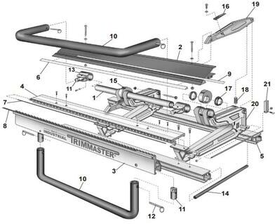Van Mark Parts Van Mark Mark IV Industrial TrimMaster 60 Series Power Lock Parts 4107 Lock Handle Bracket
