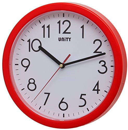 Unity Hastings wandklok - Modern - Rood - Diameter: 22 cm