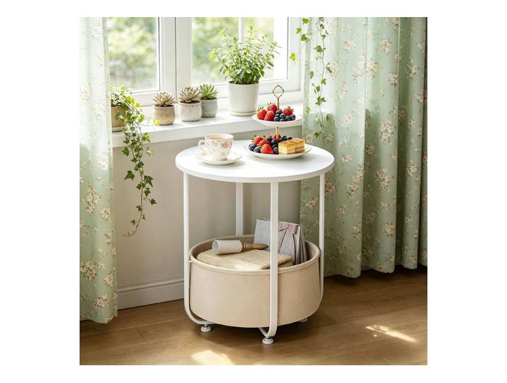MC Star Beistelltisch Einfaches Design Couchtisch,Beistelltisch,Runder Couchtisch,Sofatisch (Beistelltisch(nur mit Beistelltisch)