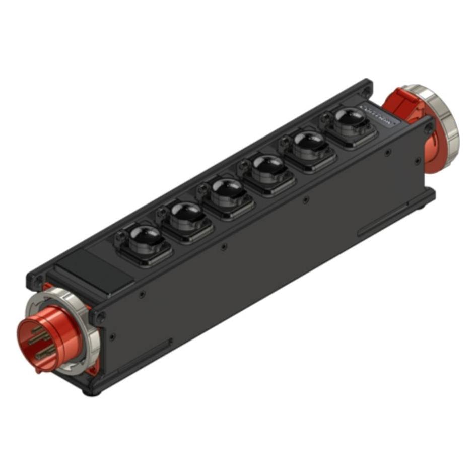 Contrik 1027455 1 Stück Steckdosen-Verteiler Schwarz (7x, CEE 16/3, CEE 16/5) (1027455)