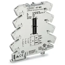 Wago 857-801 Temperaturmessumformer für RTD-Sensoren,Strom- und Spannungsausgangssignal,Konfiguration per Software,lichtgrau 857801