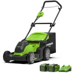 Greenworks 40V Rasenmäher 41cm - 2x 2Ah Akkus